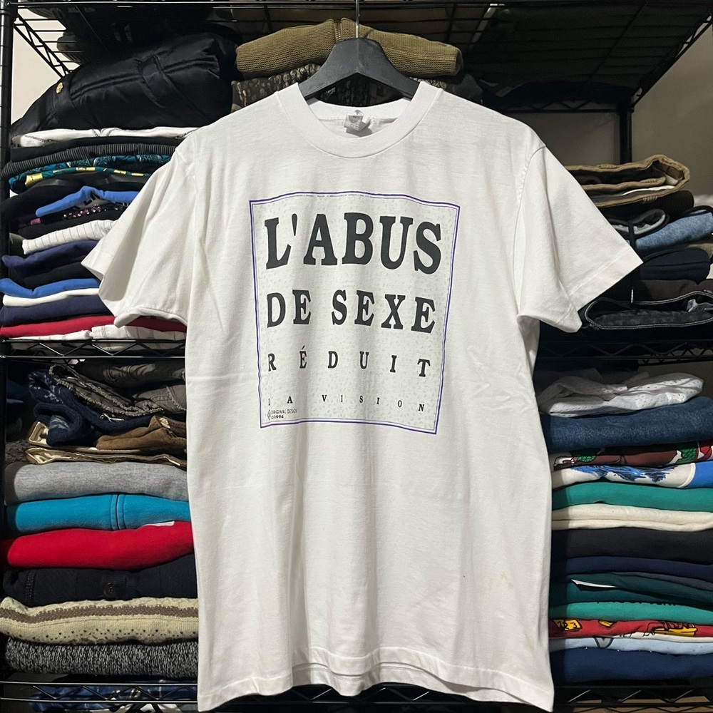 1994 vintage funny White Graphic Tee with Bold Text